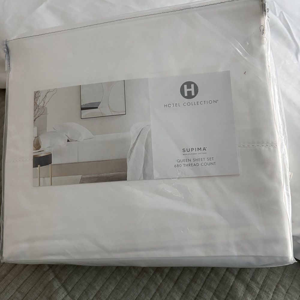 Hotel Collection Queen Sheet Set 100% Supima Cotton NWT